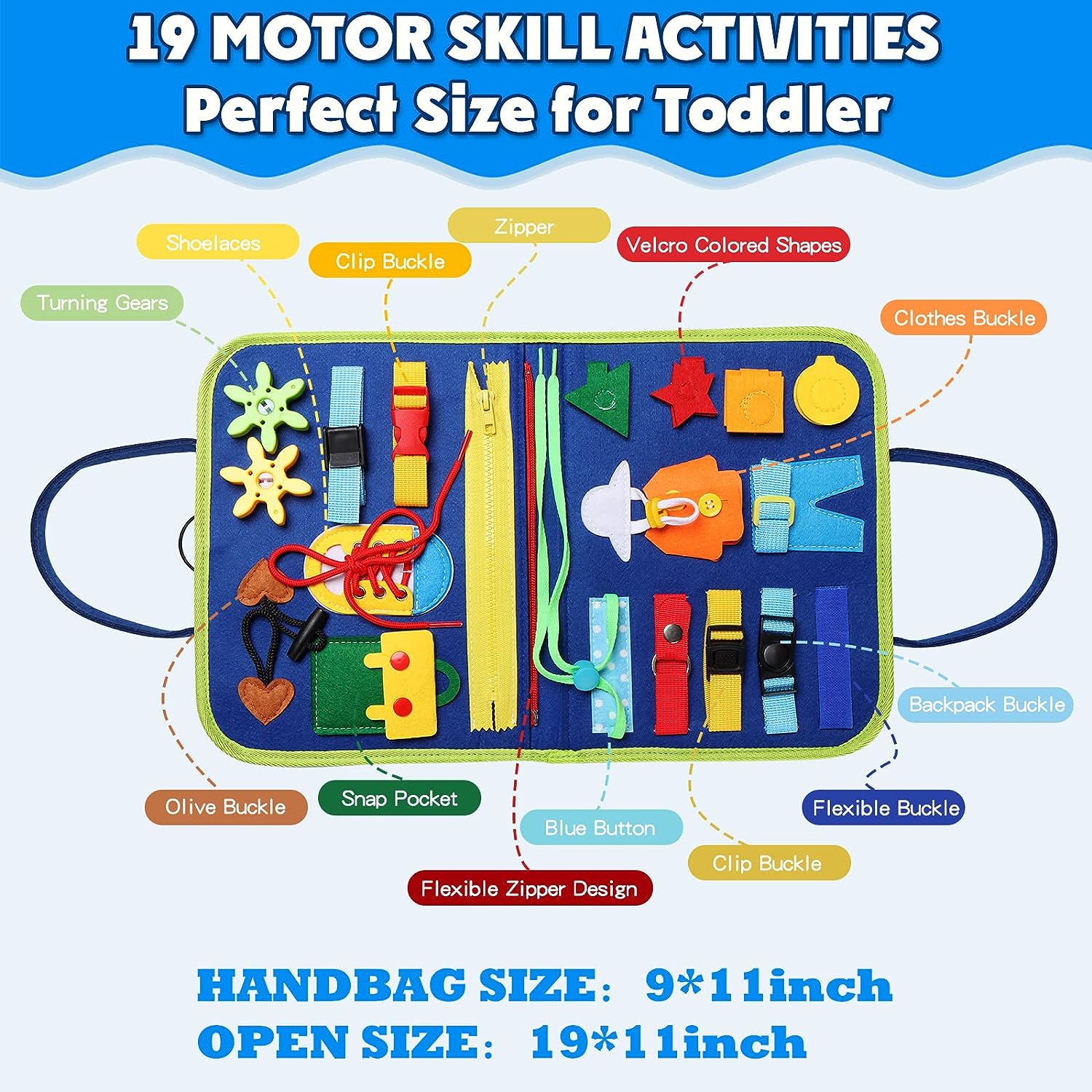 Guolely Busy Board Montessori Toy for Toddlers- Educational Activity - Image 2