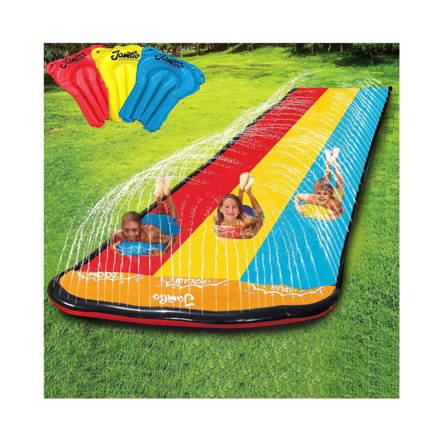 Jambo XL Premium Slip Splash and Slide with 3 Bodyboards
