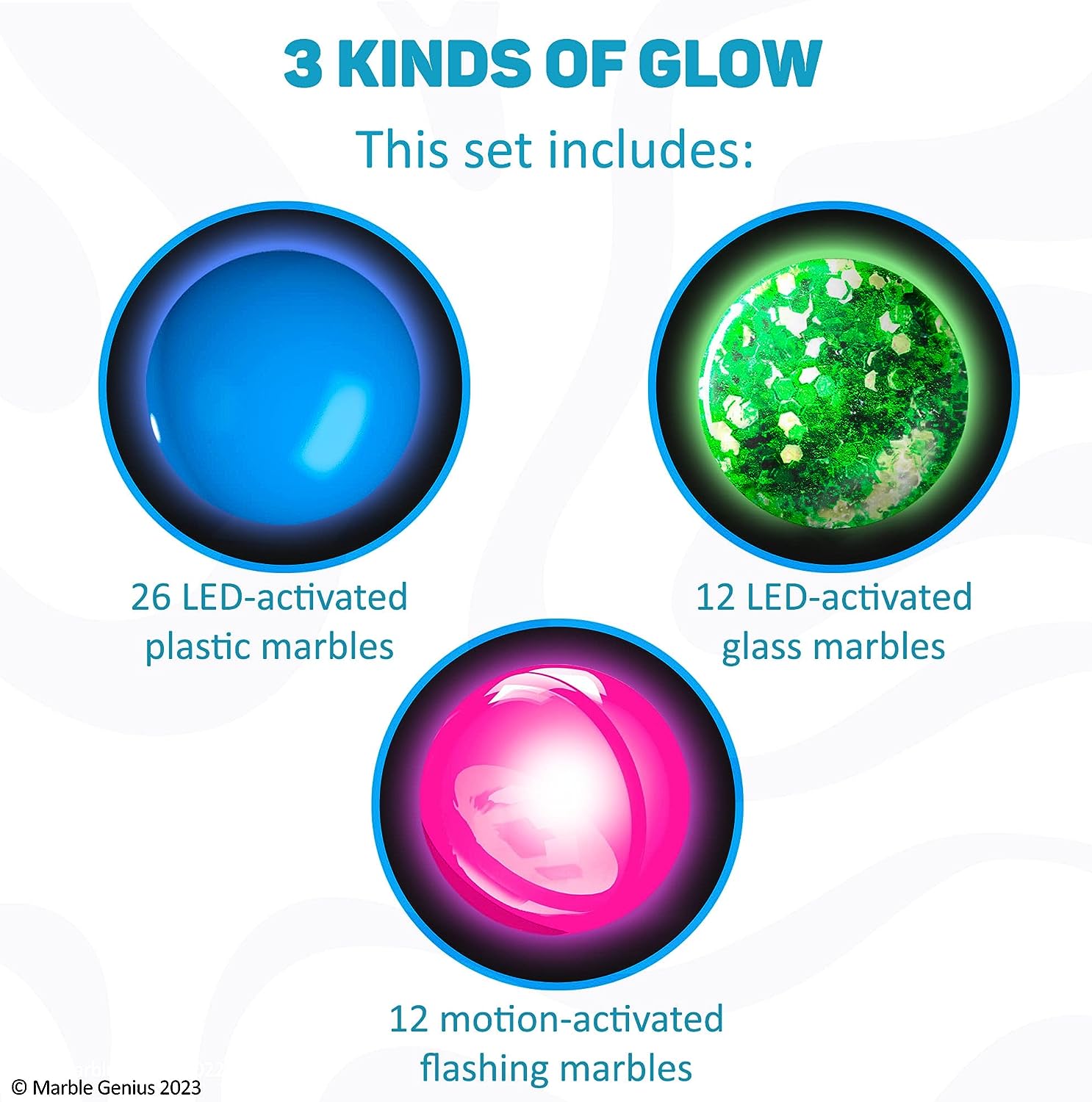 Marble Genius Marble Glow Run Race in The Dark (50 pcs) - Image 2