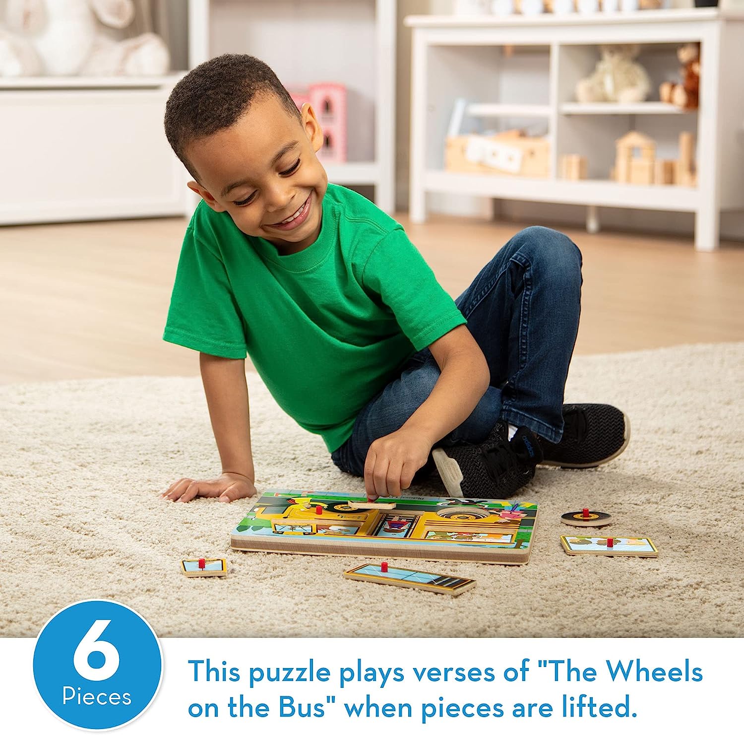 Melissa & Doug The Wheels on the Bus Sound Puzzle - Image 2