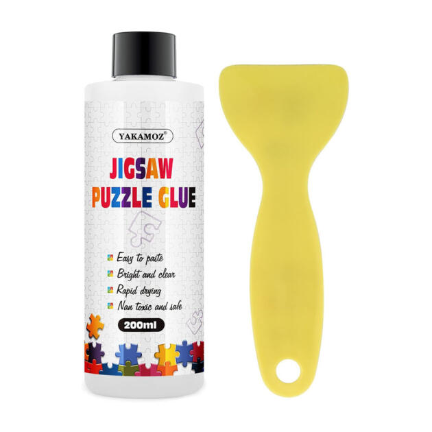 YAKAMOZ Updated Jigsaw Puzzle Glue with Applicator